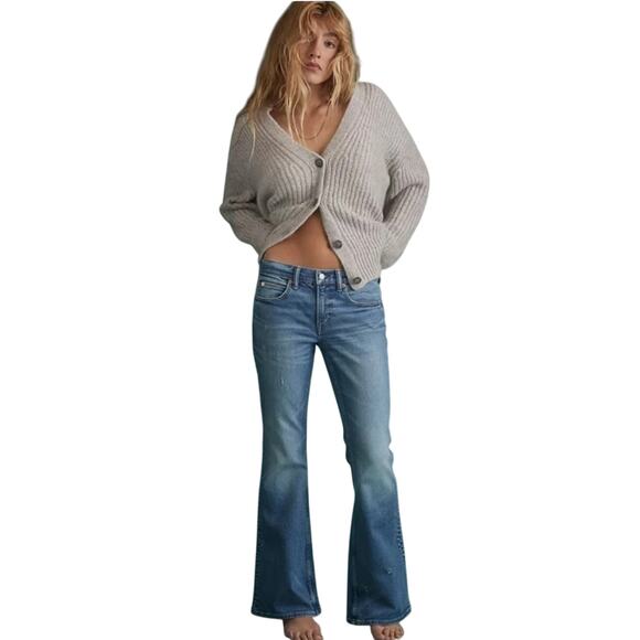 American Eagle Hipster Fit Skinny Flare Leg Jeans Sz 6 - Picture 1 of 10